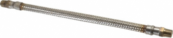 Made in USA 12" OAL, 1/4" ID, 2,030 Max psi, Flexible Metal Hose Assembly - 03318151