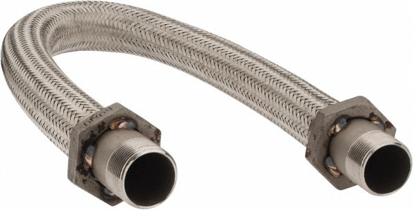 Made in USA 36" OAL, 1-1/4" ID, 450 Max psi, Flexible Metal Hose Assembly - 48429054
