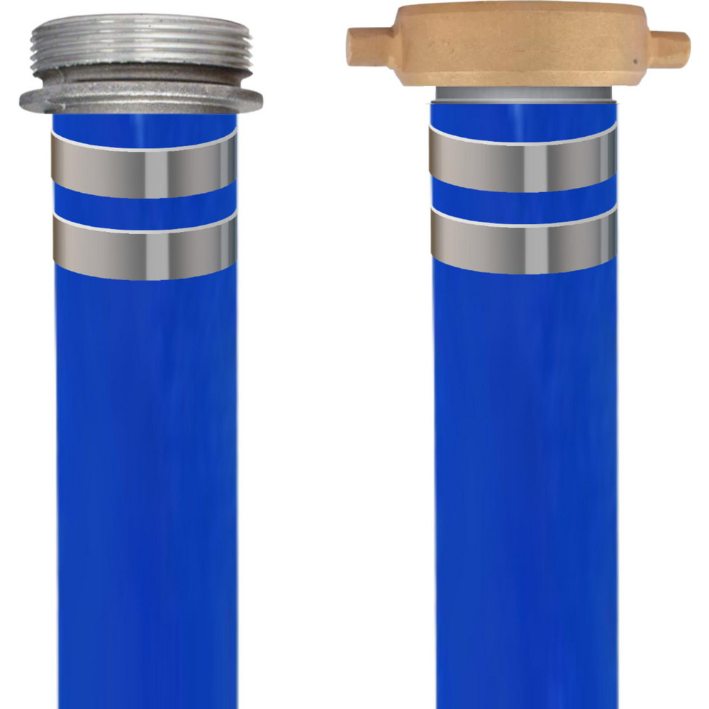 RubberWorx Water Suction & Discharge Hose: 6" ID, 6.8" OD, 50' Long - WDPVCBL60X50PLA