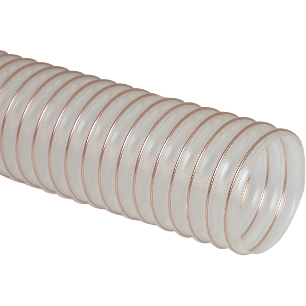 Flexaust Duct Hose: Urethane, 3" ID, 29 Hg Vac Rating, 30 psi - 85210300025