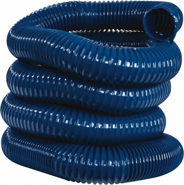 Flexaust Duct Hose: Polyvinylchloride & Polyester, 8" ID, 7 Hg Vac Rating, 4 psi - 2480800025