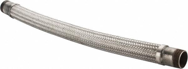 Made in USA 36" OAL, 2" ID, 450 Max psi, Flexible Metal Hose Assembly - 48429070