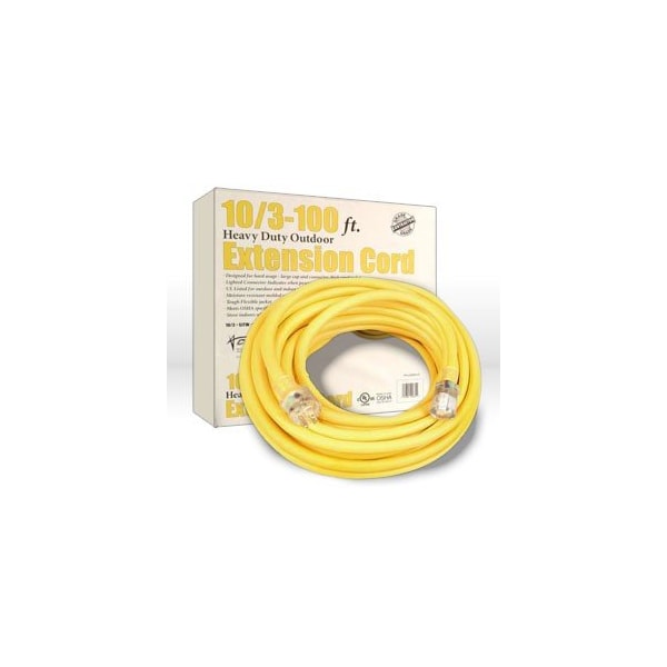 Southwire SJTW Extension Cord, 10 AWG, Outdoor, 10/3, 100 ft - 02689