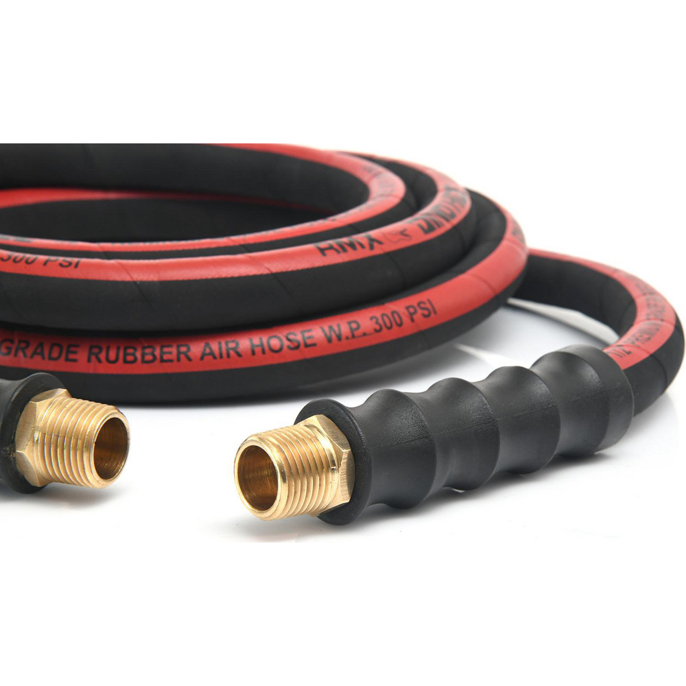 Dino-Hide Air & Multi-Purpose Hose: Hose Type: Multipurpose Air Hose; Length Ft. (Feet): 15; Type: Rubber Air Hose; Inside Diameter (Inch): 1/2 - WLEPRO1215