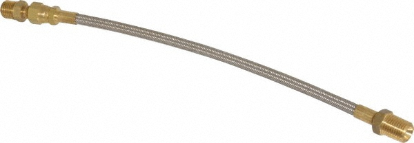 Made in USA 18" OAL, 1/4" ID, 2,240 Max psi, Flexible Metal Hose Assembly - 48420285