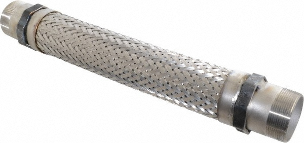 Made in USA 18" OAL, 1/4" ID, 2,240 Max psi, Flexible Metal Hose Assembly - 48420285