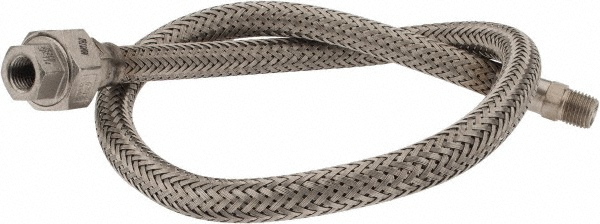 Made in USA 30" OAL, 1/4" ID, 2,240 Max psi, Flexible Metal Hose Assembly - 48426001