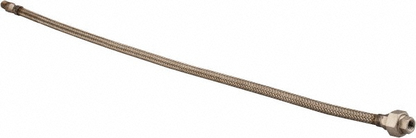Made in USA 30" OAL, 1/4" ID, 2,240 Max psi, Flexible Metal Hose Assembly - 48426001