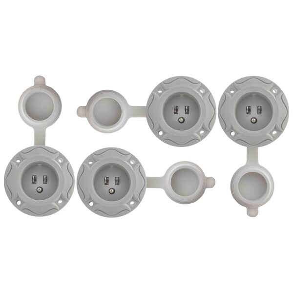 Ac Works STW Extension Cord, 12 AWG, Indoor/Outdoor, 12/3, 1 Outlets, White, PVC, L21-20P, 1 ft - IN515520WT