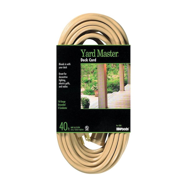 Woods Extension Cord, Outdoor, 40 ft - WO6297