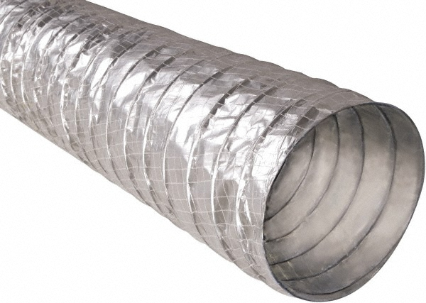 Flexaust Duct Hose: Fiberglass, 5" ID, 6 Hg Vac Rating, 11 psi - 1930500025