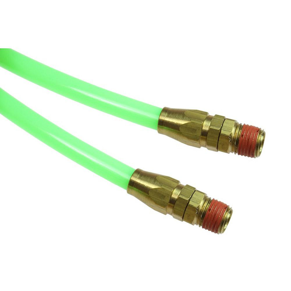 Coilhose Pneumatics Coiled & Self Storing Hose: 5/16" ID, 20' Long, Male Swivel x Male Swivel - PR516-204B-G