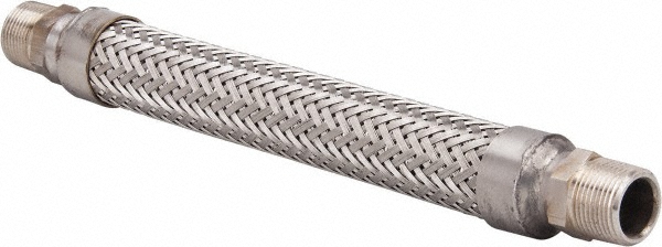 Made in USA 12" OAL, 3/4" ID, 600 Max psi, Flexible Metal Hose Assembly - 48417638