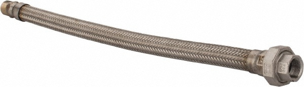 Made in USA 18" OAL, 3/4" ID, 600 Max psi, Flexible Metal Hose Assembly - 48420178