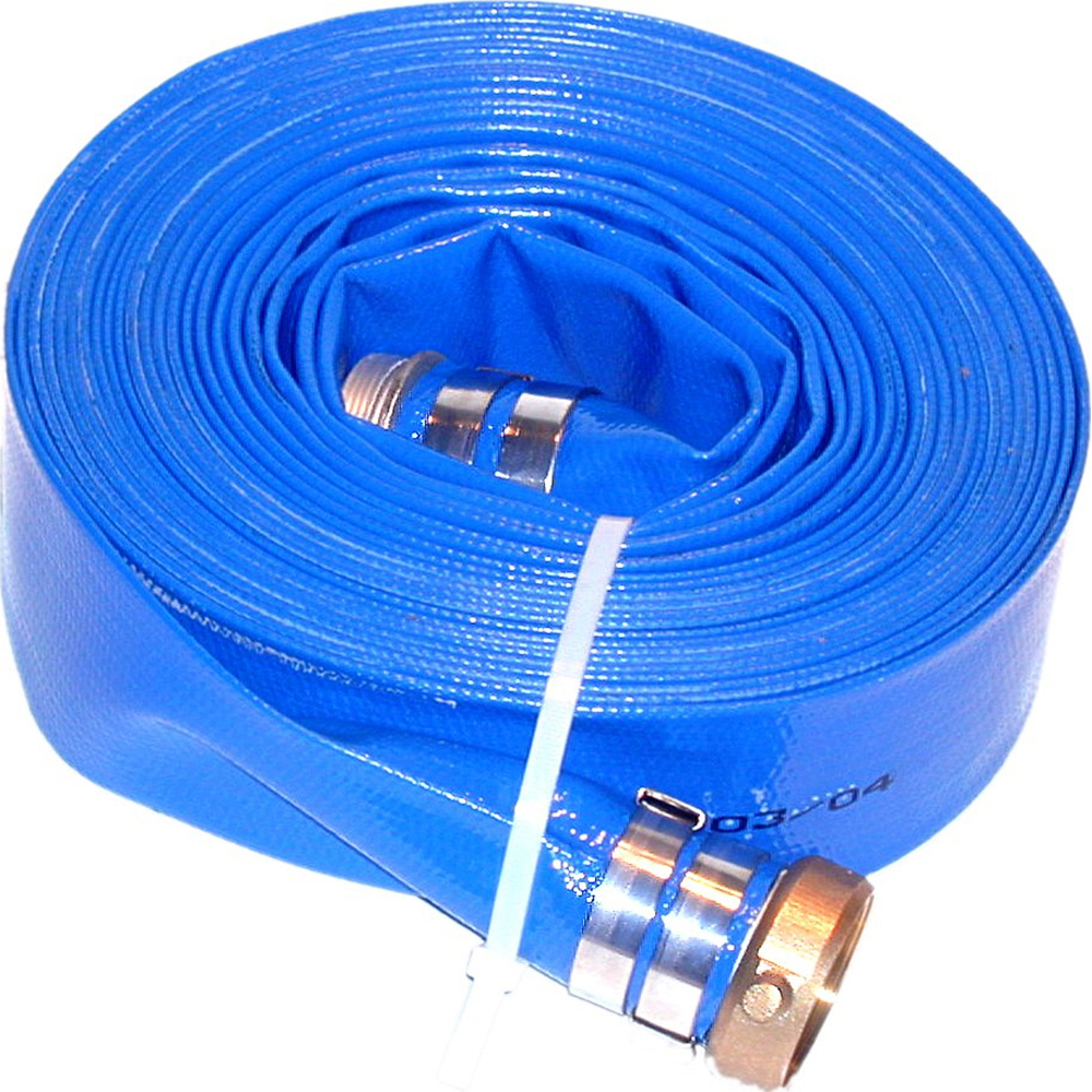 RubberWorx Water Suction & Discharge Hose: 3" ID, 3.46" OD, 50' Long - WDPVCBL3X50CEA