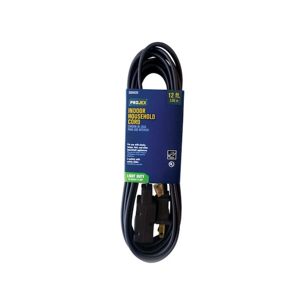 Projex SPT-2 Extension Cord, 16 AWG, 16/2, 12 ft - IN162PT212BRP