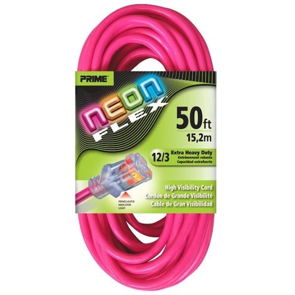 Prime SJTW Extension Cord, 12 AWG, 12/3, 50 ft - NS513830