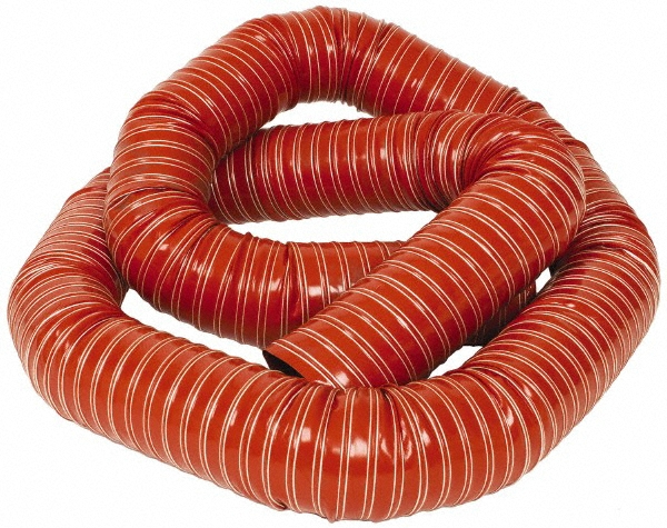 Hi-Tech Duravent Vacuum Duct Hose: Fiberglass, 4" ID, 7 Hg Vac Rating, 13 psi - 021304000001