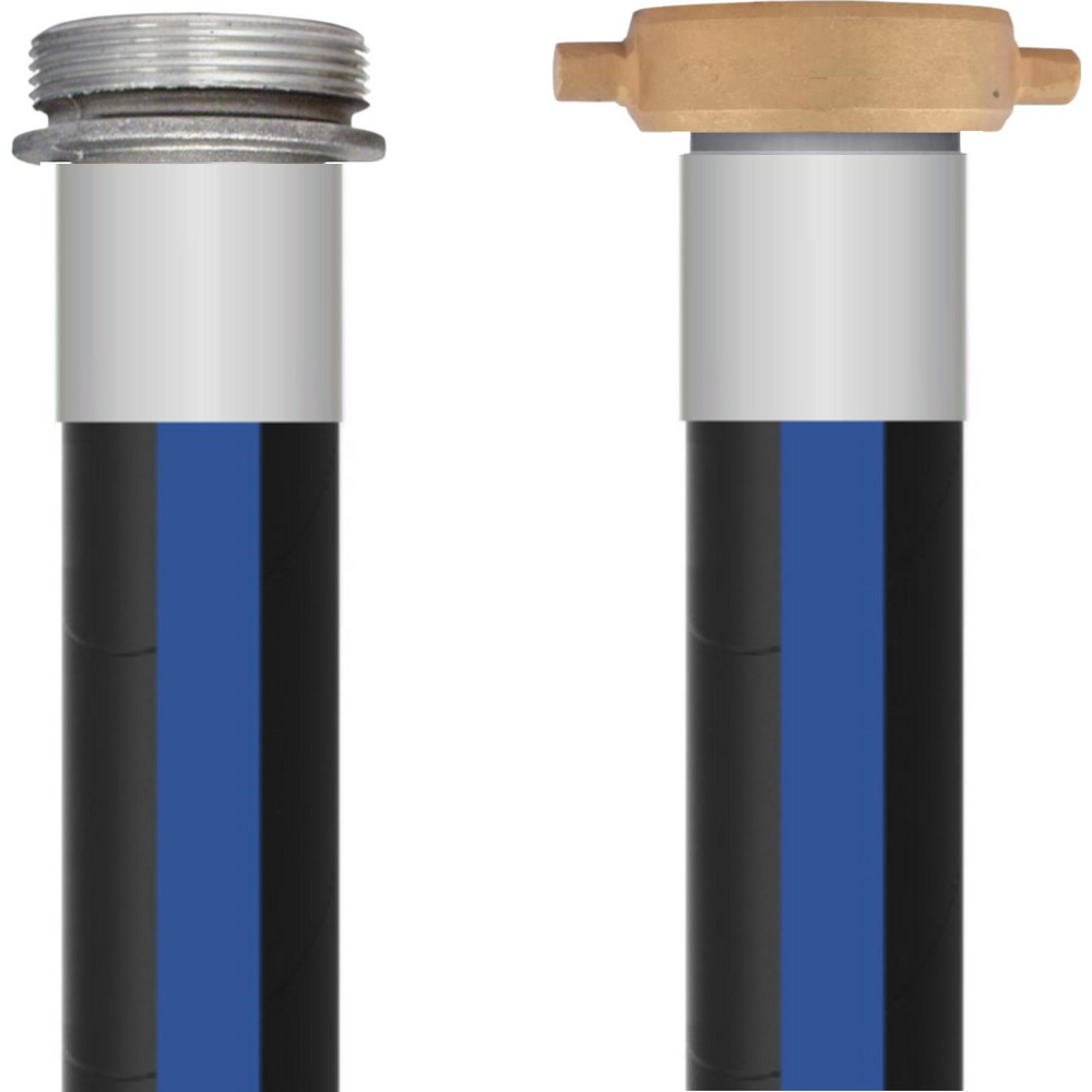 RubberWorx Water Suction & Discharge Hose: 2" ID, 2.32" OD, 50' Long - RWD-2X50-PLA