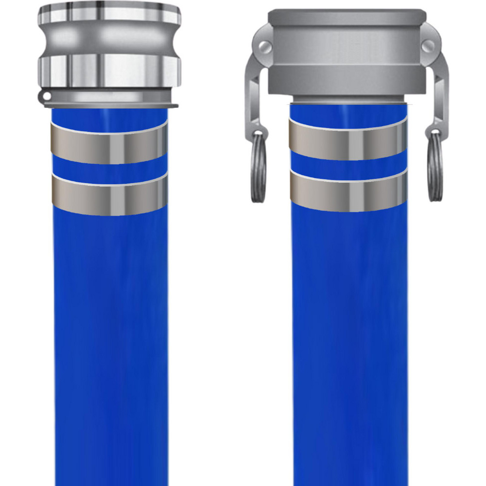 RubberWorx Water Suction & Discharge Hose: 2" ID, 2.32" OD, 50' Long - RWD-2X50-PLA