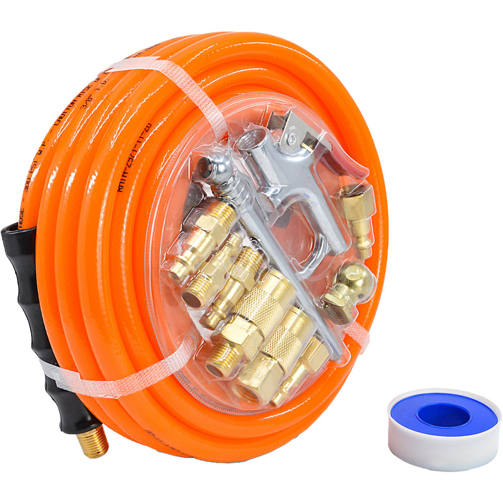 AvaGard Air & Multi-Purpose Hose: Hose Type: Multipurpose Air Hose; Length Ft. (Feet): 25; Type: PVC Air Hose; Inside Diameter (Inch): 3/8 - AVGPV3825KIT-9
