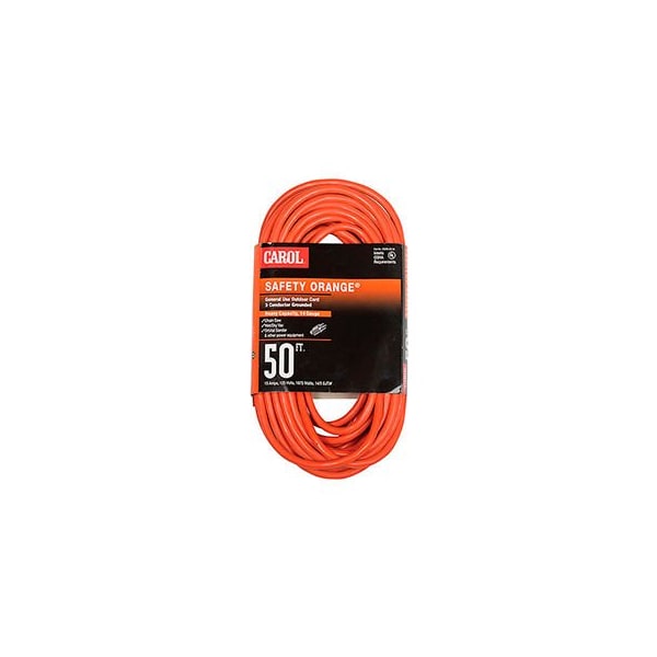 General Cable Industries SJTW Extension Cord, 14 AWG, Indoor/Outdoor, 50 ft - 03356.63.04