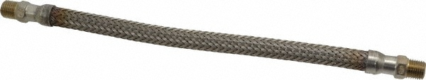 Made in USA 12" OAL, 1/4" ID, 2,240 Max psi, Flexible Metal Hose Assembly - 48417141
