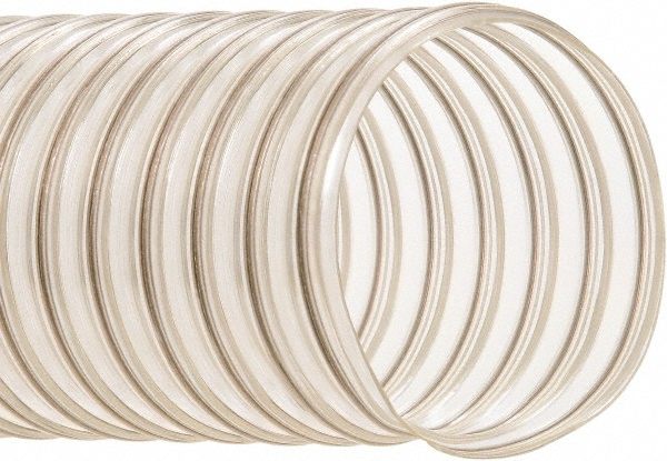 Flexaust Duct Hose: Urethane, 5" ID, 10 Hg Vac Rating, 7 psi - 85400500025