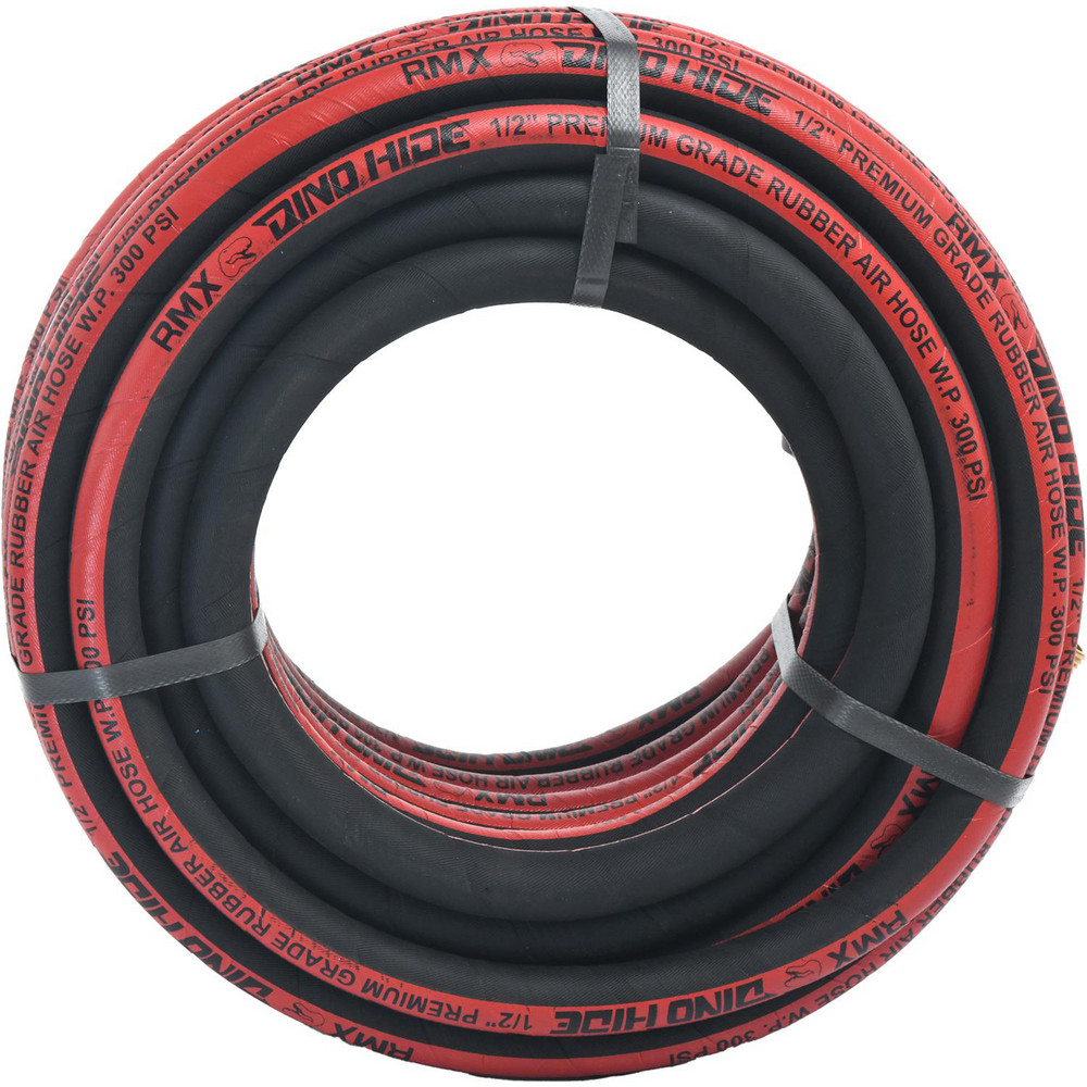 Dino-Hide Air & Multi-Purpose Hose: Hose Type: Multipurpose Air Hose; Length Ft. (Feet): 25; Type: Rubber Air Hose; Inside Diameter (Inch): 1/2 - WLEPRO1225