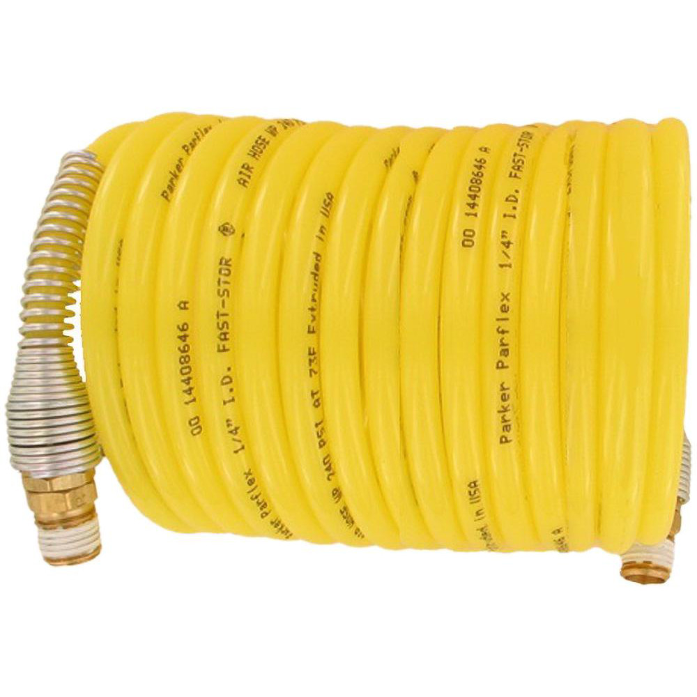 Parker Air & Multi-Purpose Hose: Hose Type: Jackhammer Hose, Multipurpose Air Hose, Sledgehammer Hose; Length Ft. (Feet): 50; Type: Coiled Hose; Inside Diameter (Inch): 3/8 - NFS-06-050
