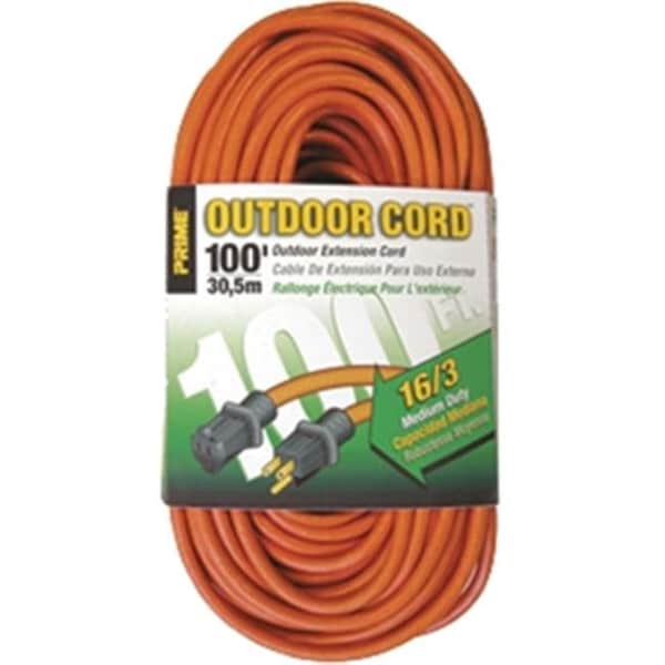 Prime Wire & Cable SJTW Extension Cord, Outdoor, 100 ft - 54732100088