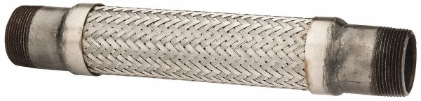 Made in USA 12" OAL, 3/4" ID, 600 Max psi, Flexible Metal Hose Assembly - 48417034