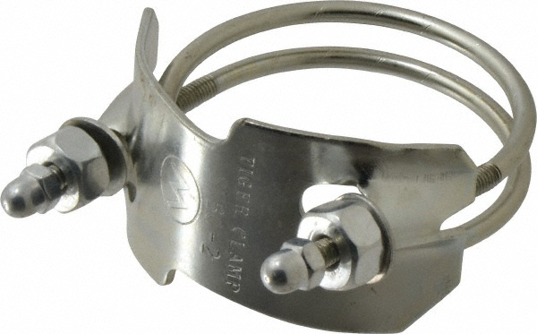 Kuriyama of America Single Bolt Clamp & Spiral Double Bolt Hose Clamp: 10" Hose, Plated Steel - SDBC-10