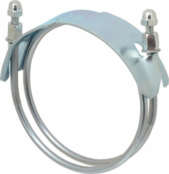 Kuriyama of America Single Bolt Clamp & Spiral Double Bolt Hose Clamp: 10" Hose, Plated Steel - SDBC-10