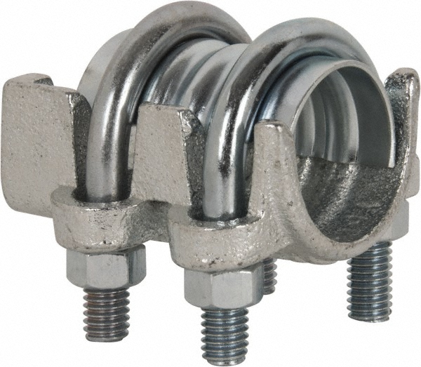 Kuriyama of America Single Bolt Clamp & Spiral Double Bolt Hose Clamp: 10" Hose, Plated Steel - SDBC-10