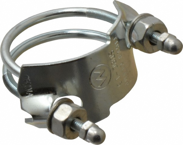 Kuriyama of America Single Bolt Clamp & Spiral Double Bolt Hose Clamp: 10" Hose, Plated Steel - SDBC-10
