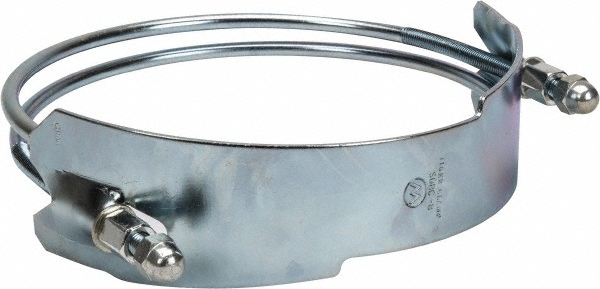 Kuriyama of America Single Bolt Clamp & Spiral Double Bolt Hose Clamp: 10" Hose, Plated Steel - SDBC-10