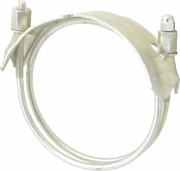 Kuriyama of America Single Bolt Clamp & Spiral Double Bolt Hose Clamp: 10" Hose, Plated Steel - SDBC-10