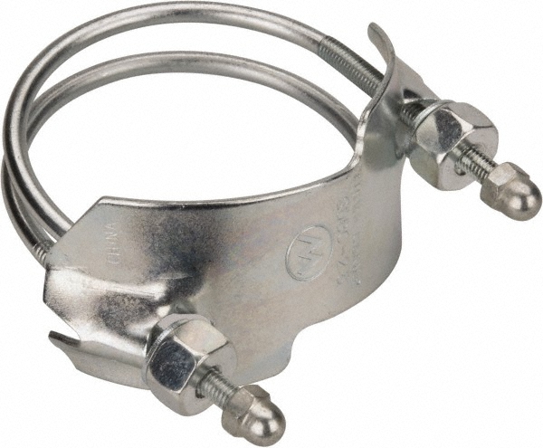 Kuriyama of America Single Bolt Clamp & Spiral Double Bolt Hose Clamp: 10" Hose, Plated Steel - SDBC-10