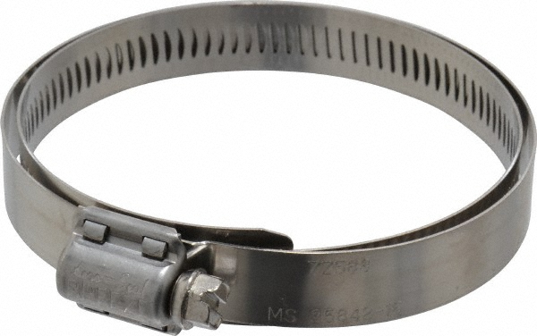 IDEAL TRIDON Worm Gear Clamp: SAE 104, 4-1/8 to 7" Dia, Stainless Steel Band - M632104106
