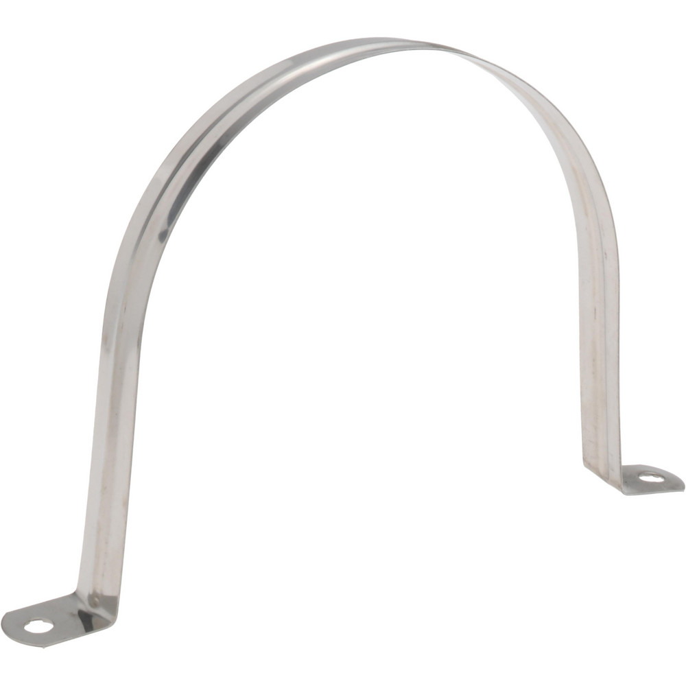 Empire Pipe, Conduit or Tube Strap: 4" Pipe, 4-1/2" Tube, Stainless Steel, 2 Mount Holes - 231SS0400