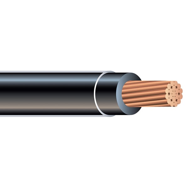 Southwire THHN; THWN, Building Wire, Copper, 14 AWG, 1C, Black, Stranded, 25 ft - 22955985