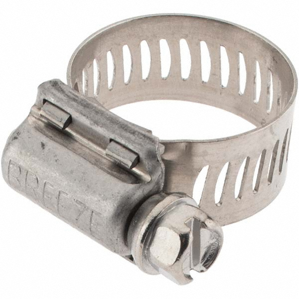 Dixon Valve & Coupling Worm Gear Clamp: 32/64X58/64" OD SS WORM GEAR CLAMP - HSS8