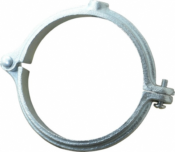 Empire Split Ring Hanger: 3" Pipe, 1/2" Rod, Malleable Iron, Electro-Galvanized Finish - 41HG0300