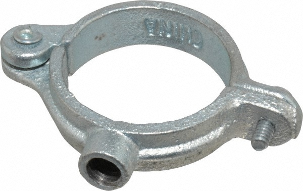 Empire Split Ring Hanger: 3" Pipe, 1/2" Rod, Malleable Iron, Electro-Galvanized Finish - 41HG0300
