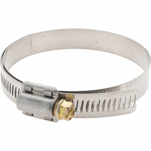IDEAL TRIDON Worm Gear Clamp: SAE 48, 2-9/16 to 3-1/2" Dia, Stainless Steel Band - 632048102
