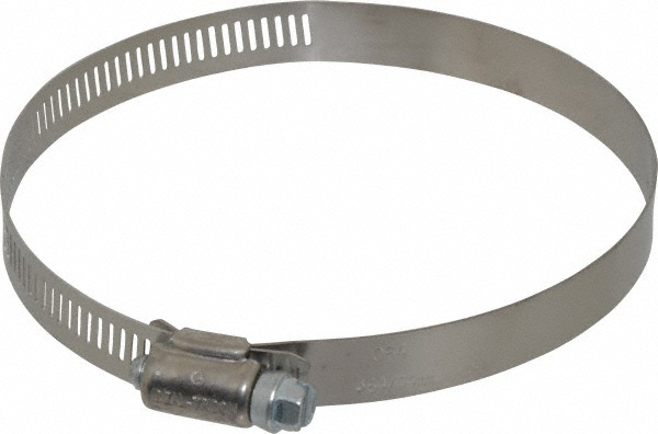 EVER-TITE® Coupling Products Worm Gear Clamp: SAE 152, 2-1/2 to 10" Dia, Stainless Steel Band - 3WGB152