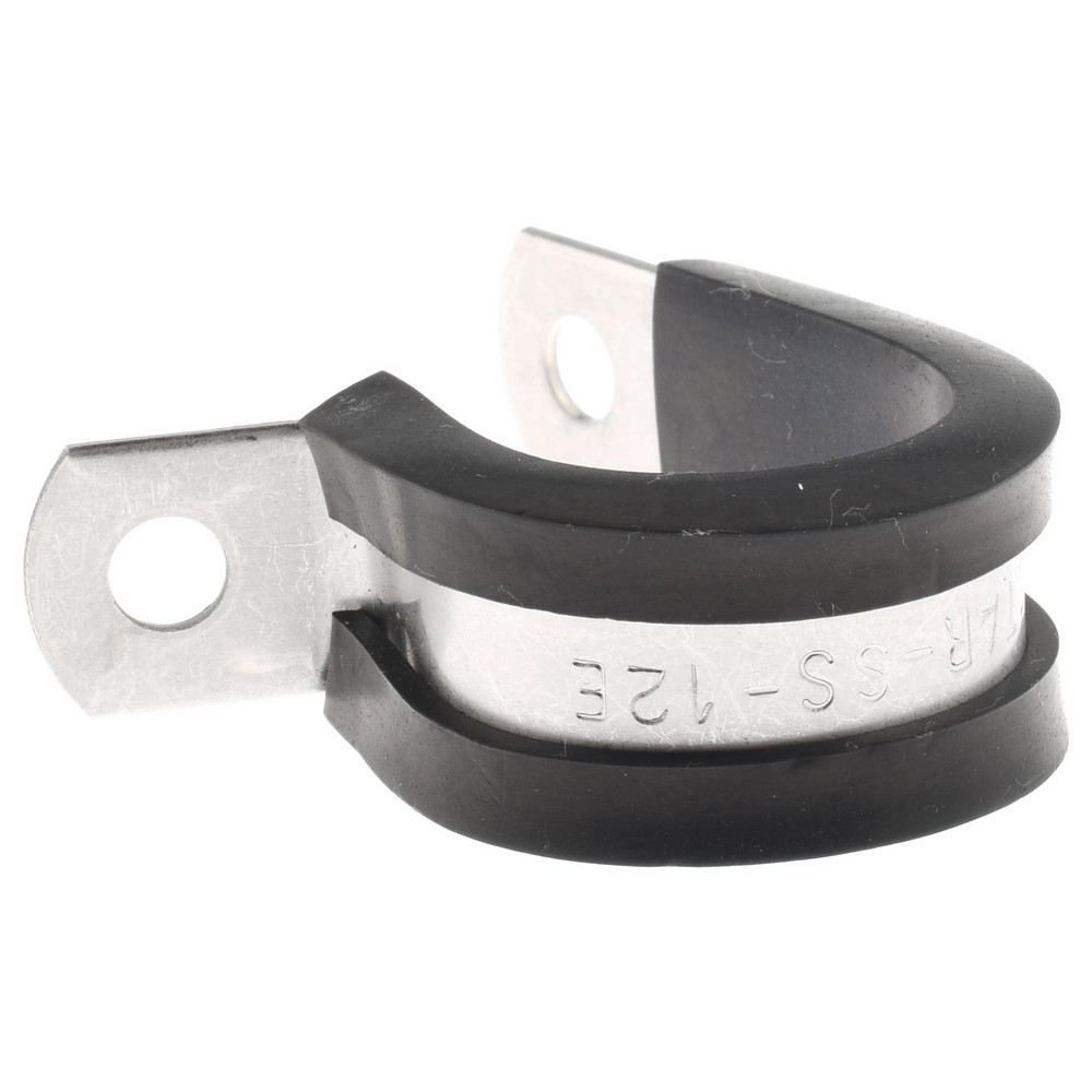Made in USA Cushion Clamp: 3/4" Pipe, Stainless Steel, Red - STAR-SS-12HT