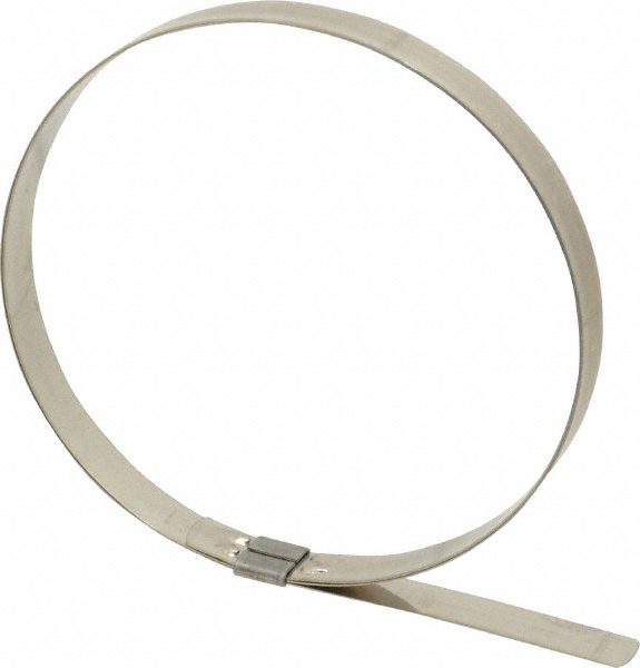 IDEAL TRIDON Band Clamp: Preformed Center Punch Type Clamps, 5/8" Wide, 0.025" Thick, 201  Stainless Steel - HBCP32S