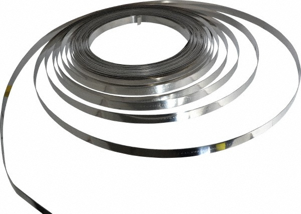 IDEAL TRIDON Band Clamp: Preformed Center Punch Type Clamps, 5/8" Wide, 0.025" Thick, 201  Stainless Steel - HBCP32S
